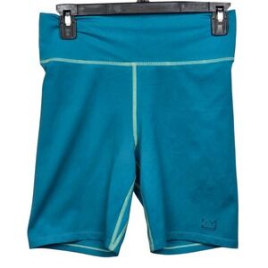 Royal Change Teal Blue Bike Shorts Activewear High Waist Fitness  Womens Size M